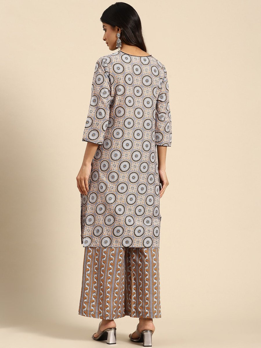 All About You Ethnic Motifs Printed Kurta with Palazzos