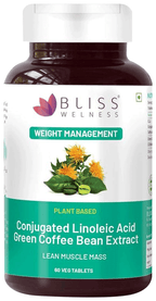 bliss welness weight management cla carb controller green coffee bean extract veg tablet