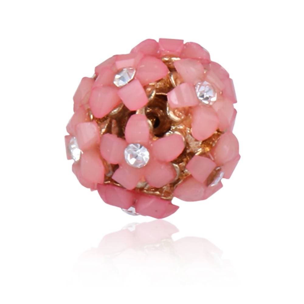 Trendoo Jewelry Gold Plated Stylish Fancy Party Wear Pink Studs
