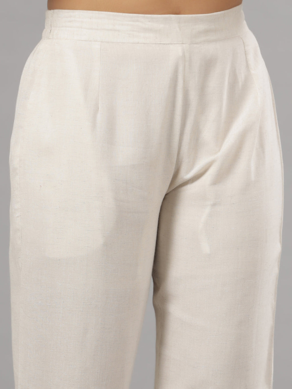 Juniper Women Natural Liva Rayon Solid Pants - Distacart
