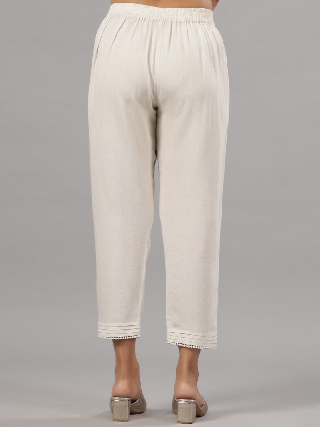 Juniper Women Natural Liva Rayon Solid Pants - Distacart
