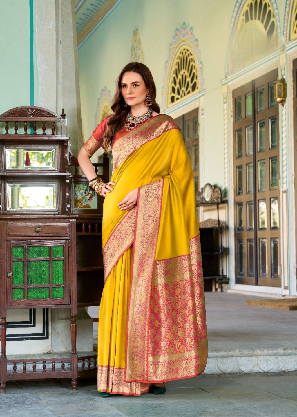 Anaita Yellow Soft Silk Zari Weaving Saree With Blouse Piece - Distacart