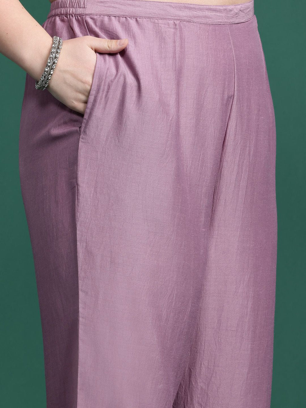 Indo Era Plus Size Floral Embroidered Thread Work Kurta With Trousers & Dupatta - Distacart