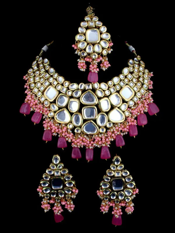 Tehzeeb Creations Kundan Bridal Set for Women & Girls