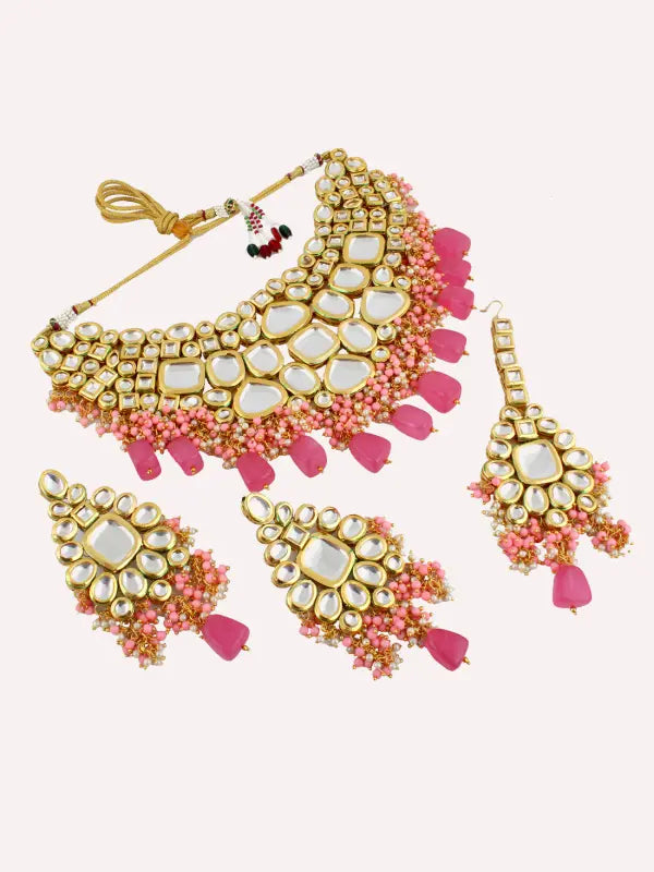 Tehzeeb Creations Kundan Bridal Set for Women & Girls