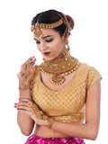 Tehzeeb Creations Traditional Stone Bridal Set 7 Pcs. For Girls & Women