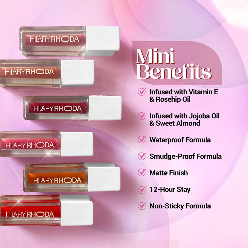 Hilary Rhoda Matte Minis Waterproof Lipstick - Set Of 6 - Distacart