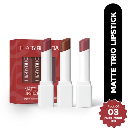 Hilary Rhoda Matte Lipstick Pack Of 3 - Nude-Mood Trio 02