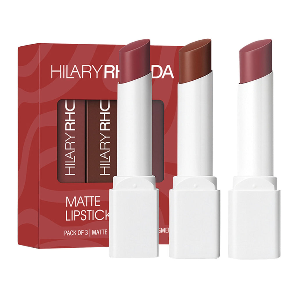 Hilary Rhoda Matte Lipstick Pack Of 3 - Nude-Mood Trio 02 - Distacart