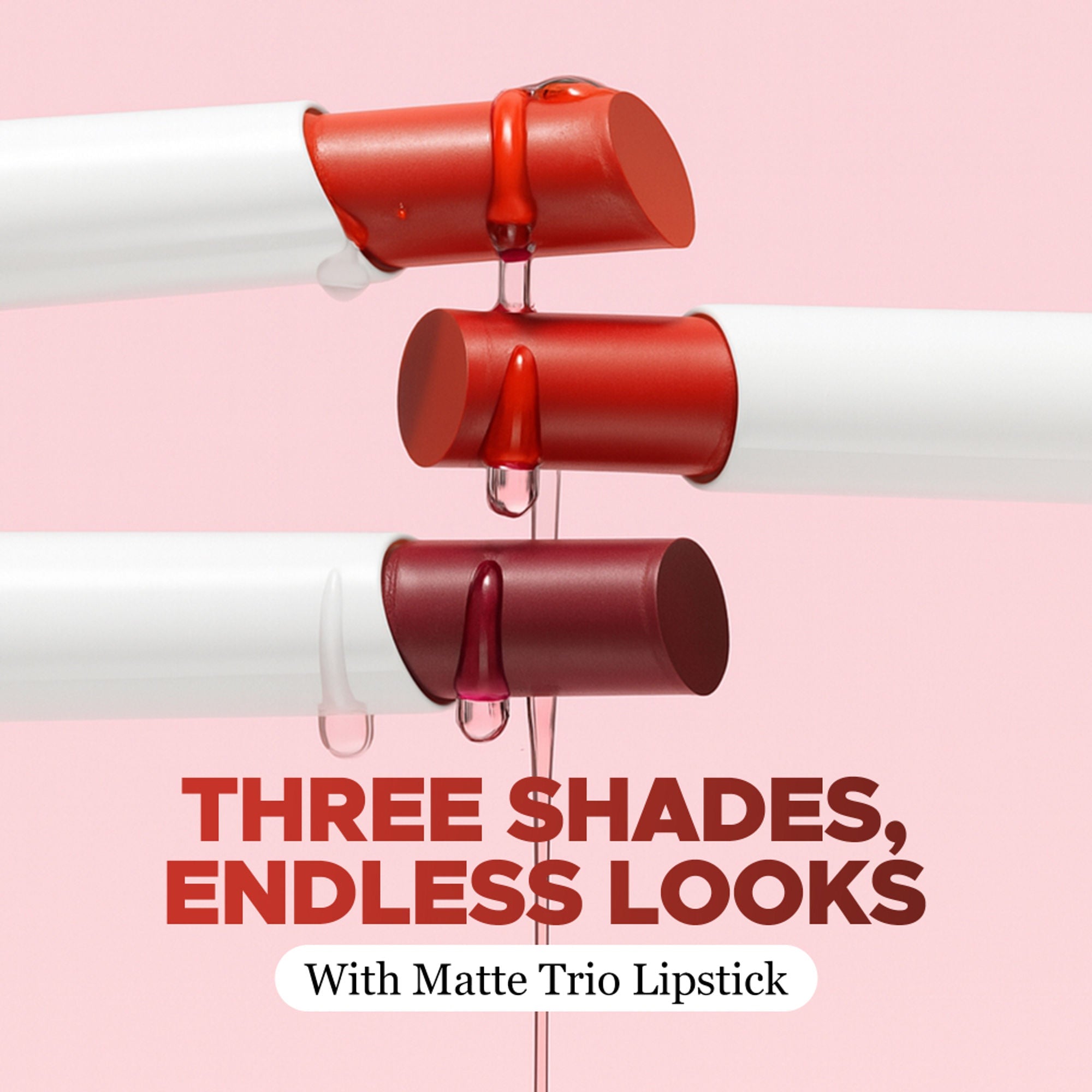 Hilary Rhoda Matte Lipstick Pack Of 3 - Red-Volution Trio 01 - Distacart
