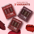 Hilary Rhoda Matte Lipstick Pack Of 3 - Red-Volution Trio 01 - Distacart