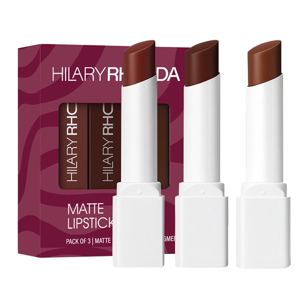 Hilary Rhoda Matte Lipstick Pack Of 3 - Mauve-Lous Trio 03 - Distacart