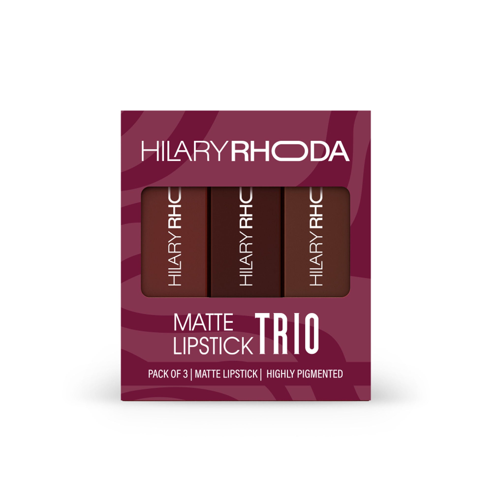 Hilary Rhoda Matte Lipstick Pack Of 3 - Mauve-Lous Trio 03 - Distacart