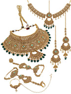 Tehzeeb Creations Traditional Stone Bridal Set 7 Pcs. For Girls & Women
