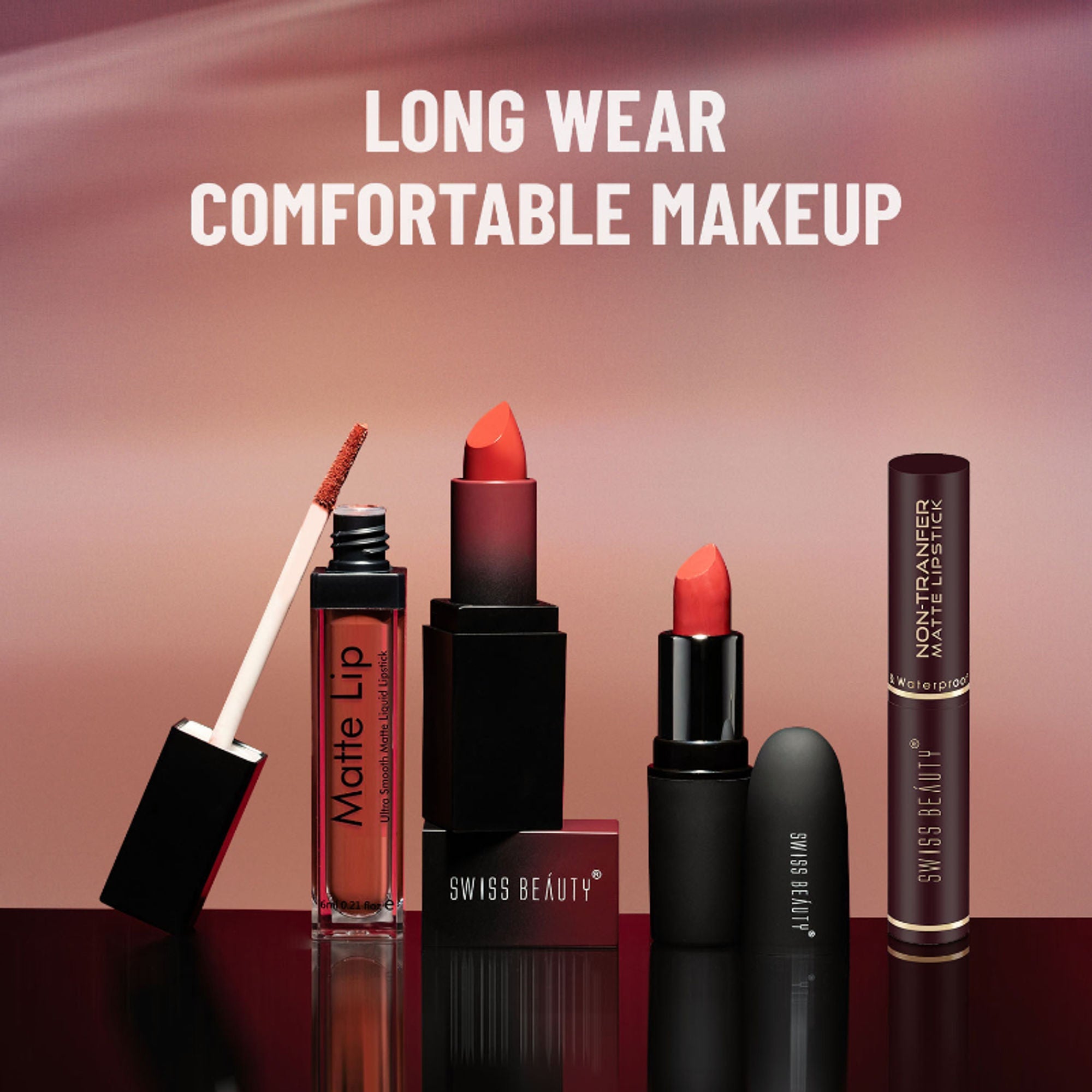 Swiss Beauty Non-Transfer Matte Lipstick - 6 Plum House - Distacart