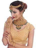 Tehzeeb Creations Traditional Stone Bridal Set 7 Pcs. For Girls & Women