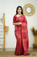 Partywear Designer Red Banarasi Silk Fancy Saree - Starwalk