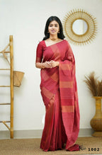 Partywear Designer Red Banarasi Silk Fancy Saree - Starwalk