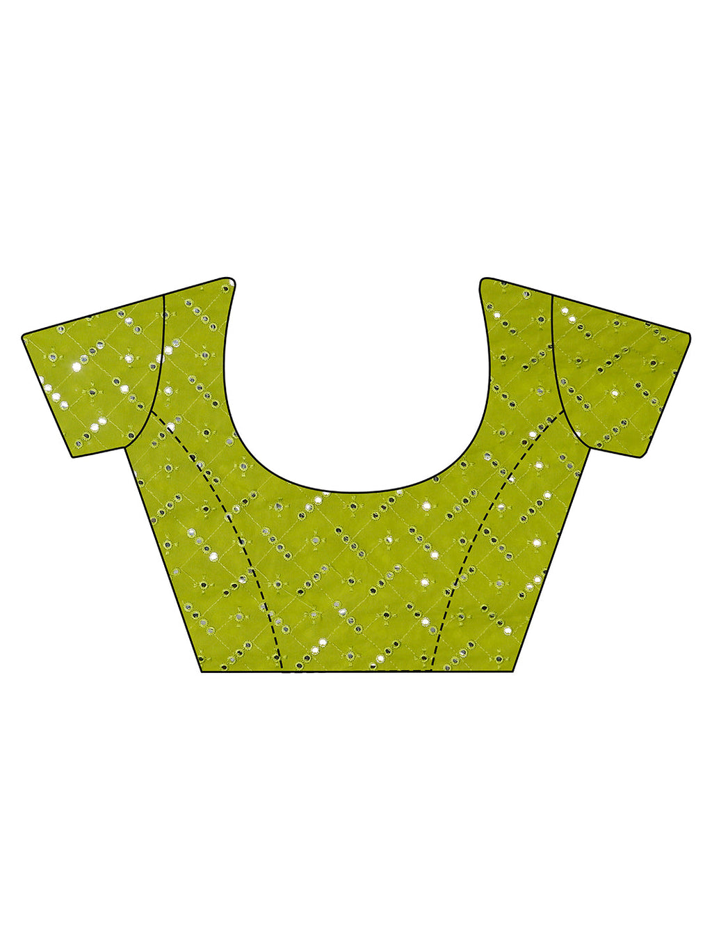 Tikhi Imli Printed Ruffle Saree With Mirror Embroidered Work Blouse - Distacart