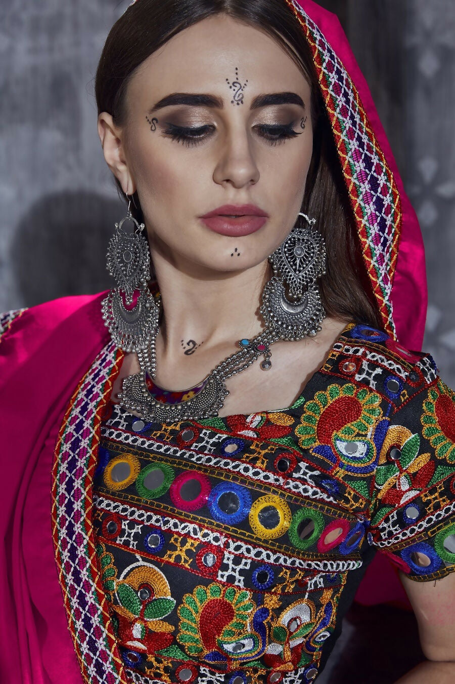 AI Fashion Black Art Silk Designer Navratri Lehenga Choli Collection
