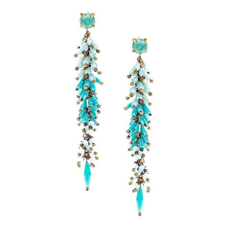 Bling Accessories Handmade Crystallized Long Earrings