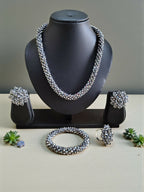 Inhanns Rangshine 4-In-1 Crystal Glam Set - Handmade - Silver