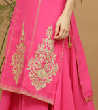 Joban Fashion Pink Georgette Lehenga Set