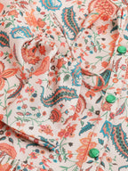 Orange Poly Rayon Digital Printed A-line Top - Tarini