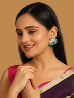 Nuyug Turquoise Crescent Earrings - Distacart