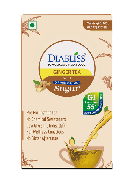 Diabliss Ginger Tea Sachets With Diabetic Friendly Sugar