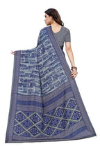 Vamika Printed Blue Crepe Silk Saree (ICE BLUE)