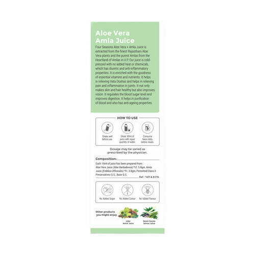 Four Seasons Aloevera Amla Juice - Distacart