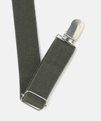 Manet Boys Solid Suspenders - Bottle Green