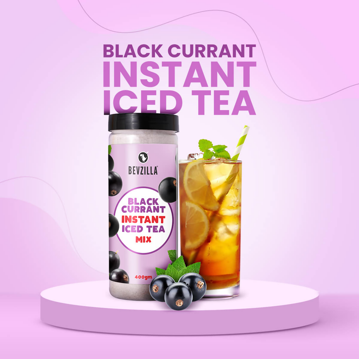 Bevzilla Black Currant Instant Iced Tea Mix - Distacart