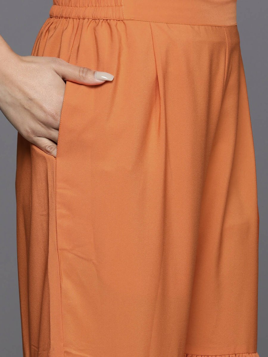 Ahalyaa Women's Traditional wear Kurta Set - Orange
