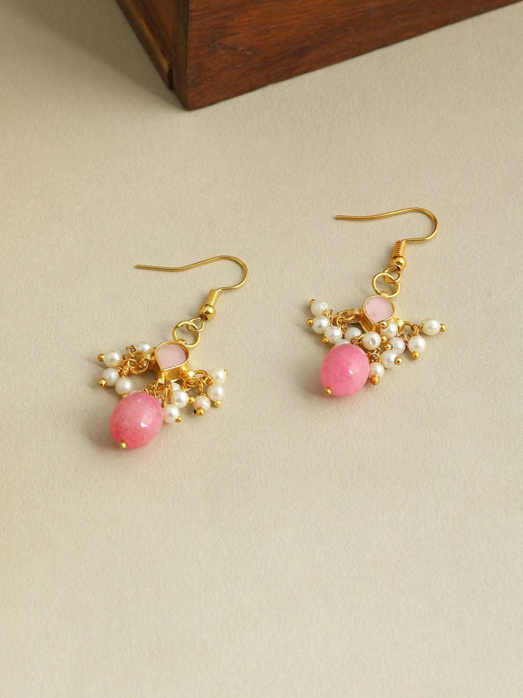 Ruby Raang Rosebud Glow Earrings - Distacart