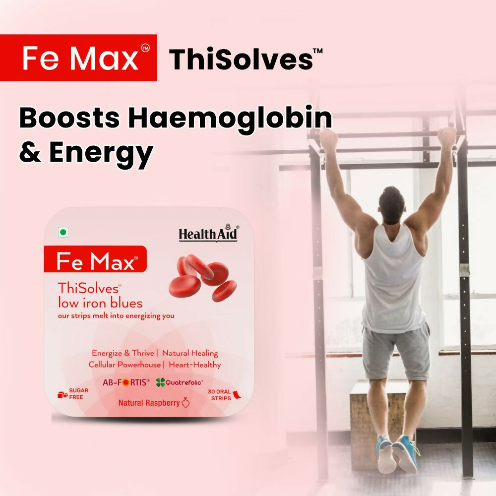 HealthAid Fe Max ThiSolves Oral Strips - Distacart