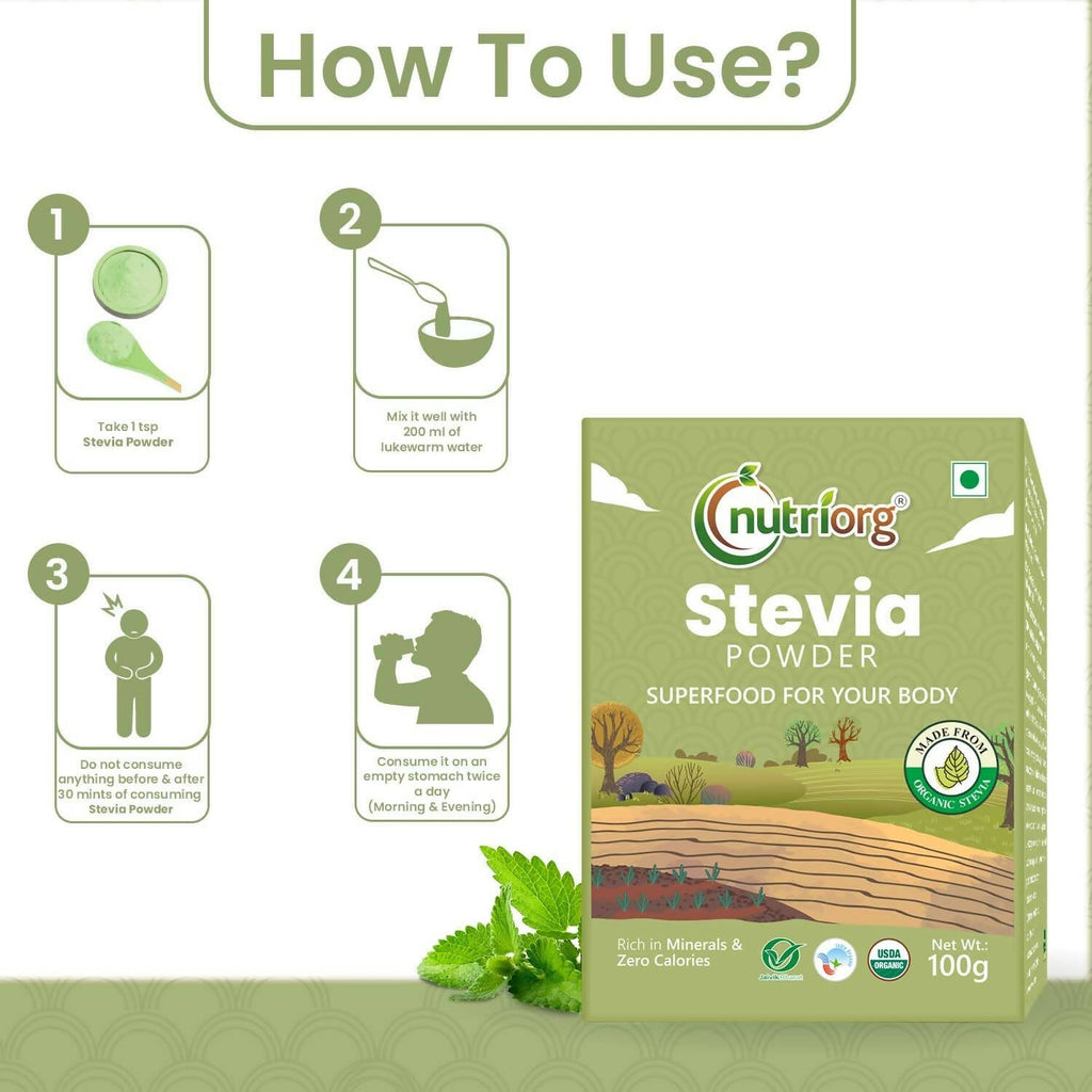 Nutriorg Certified Organic Stevia Powder - Distacart