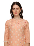 Lucknawi Embroidered Kurta With Pant & Dupatta, Multicolor - Hiral Fashion - Distacart