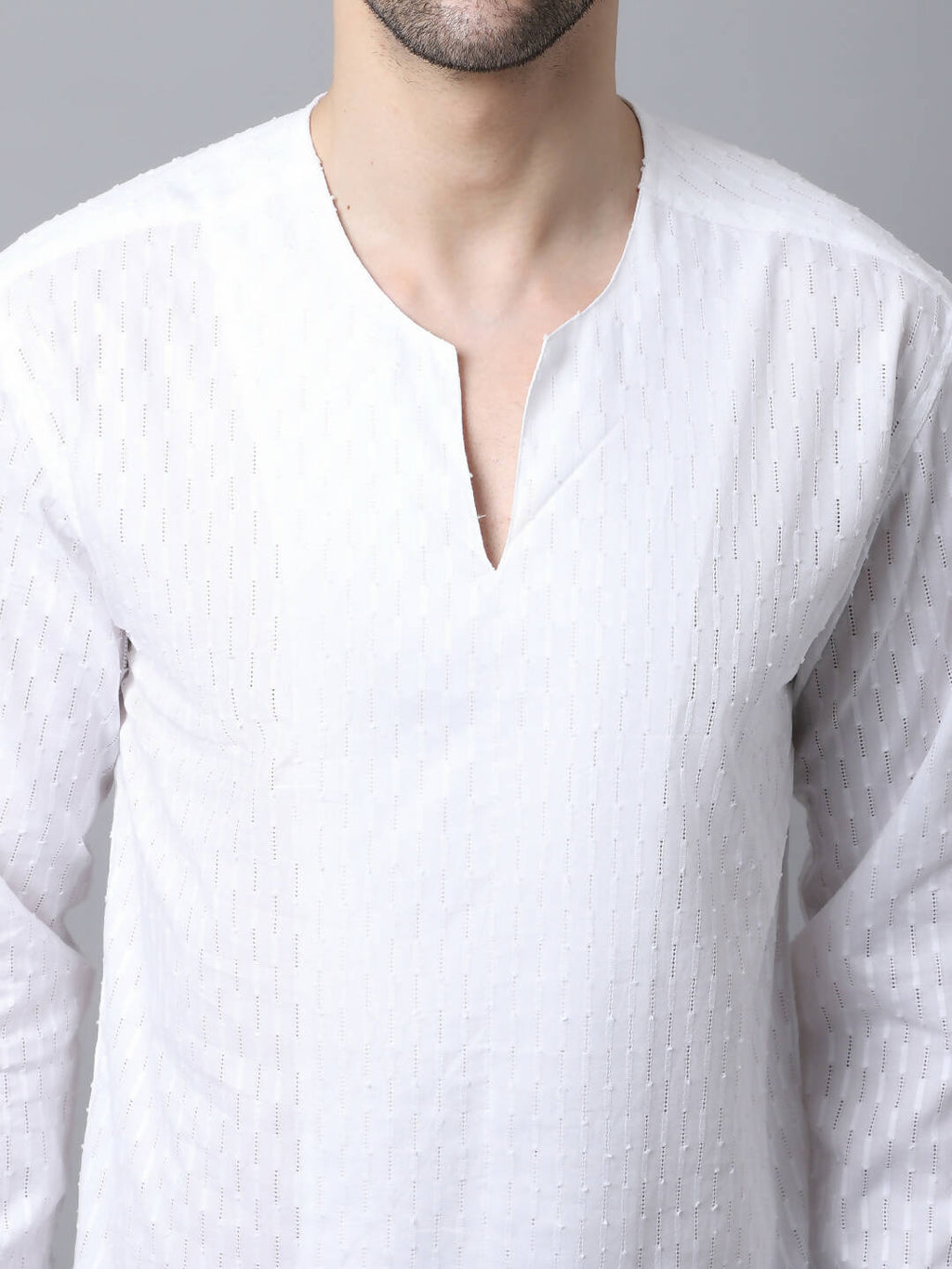 Even Apparels White Pure Cotton Embroided Kurta - Distacart
