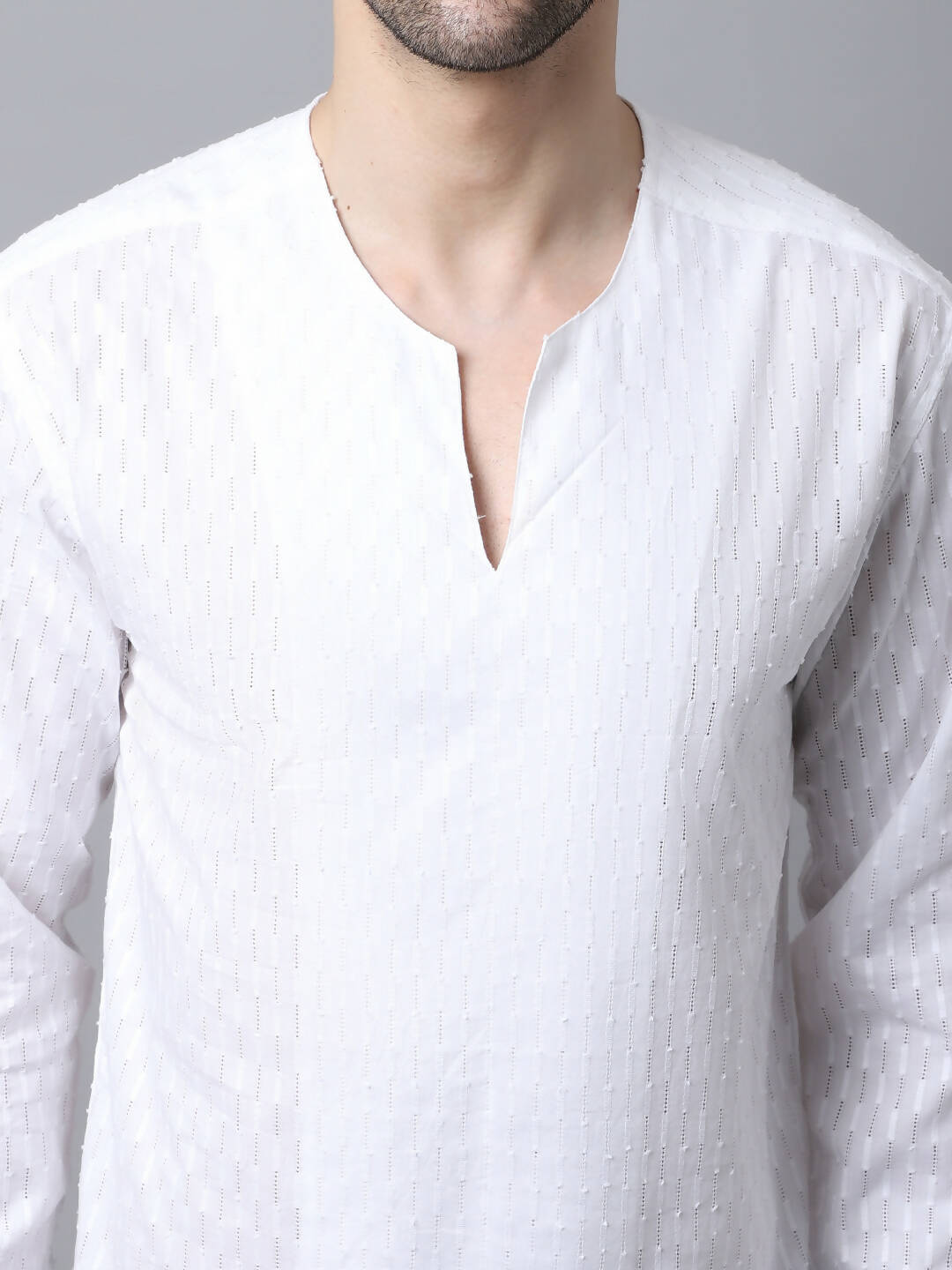 Even Apparels White Pure Cotton Embroided Kurta - Distacart