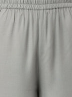 Joban Fashion Grey Rayon and Embroidered Work Straight Kurta Bottom Set