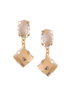 NVR Women Golden Cz Studded Studs Earrings - Distacart