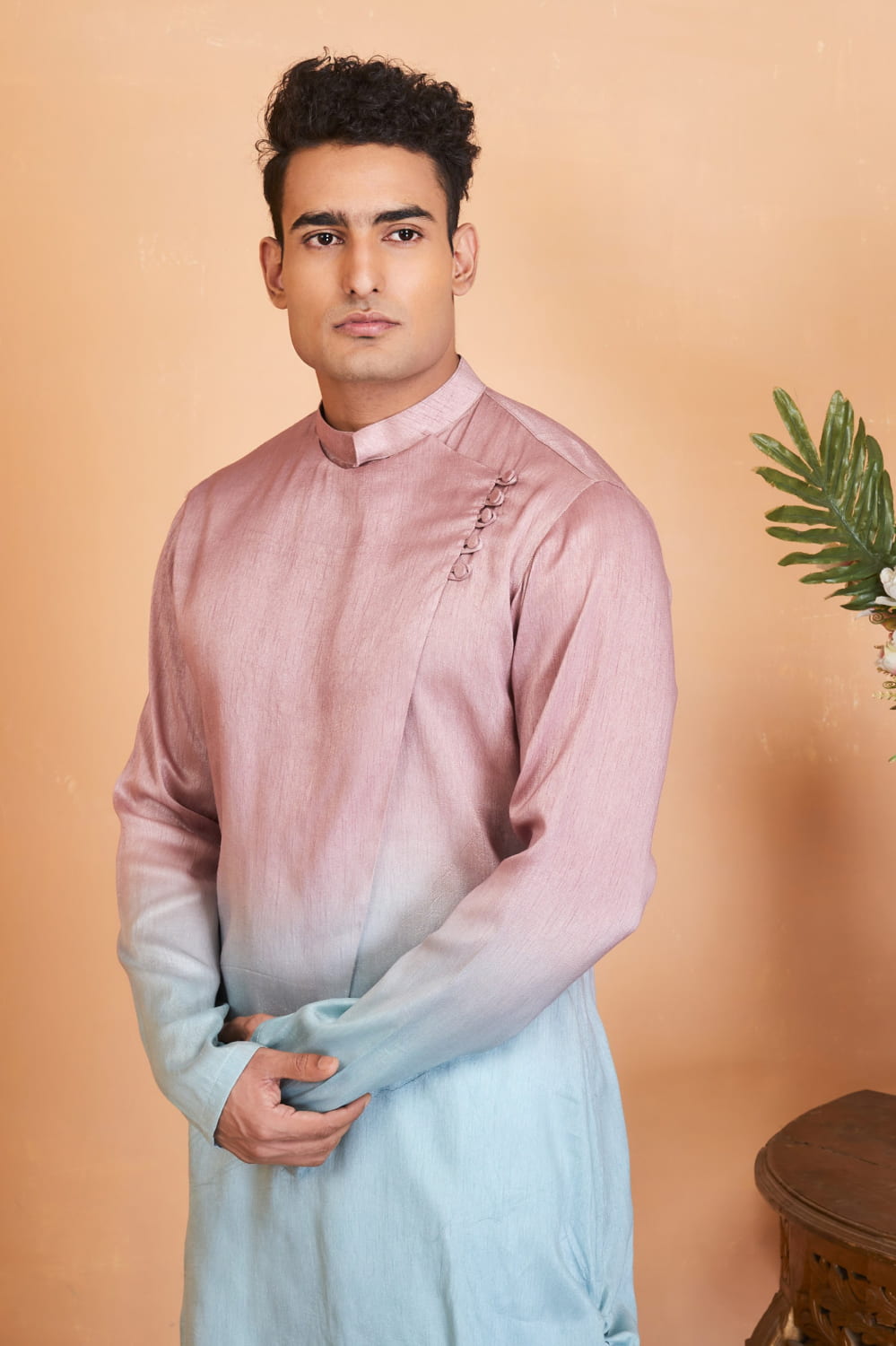 Glidden Ombre Flap Designer Men's Kurta by Hilo Design