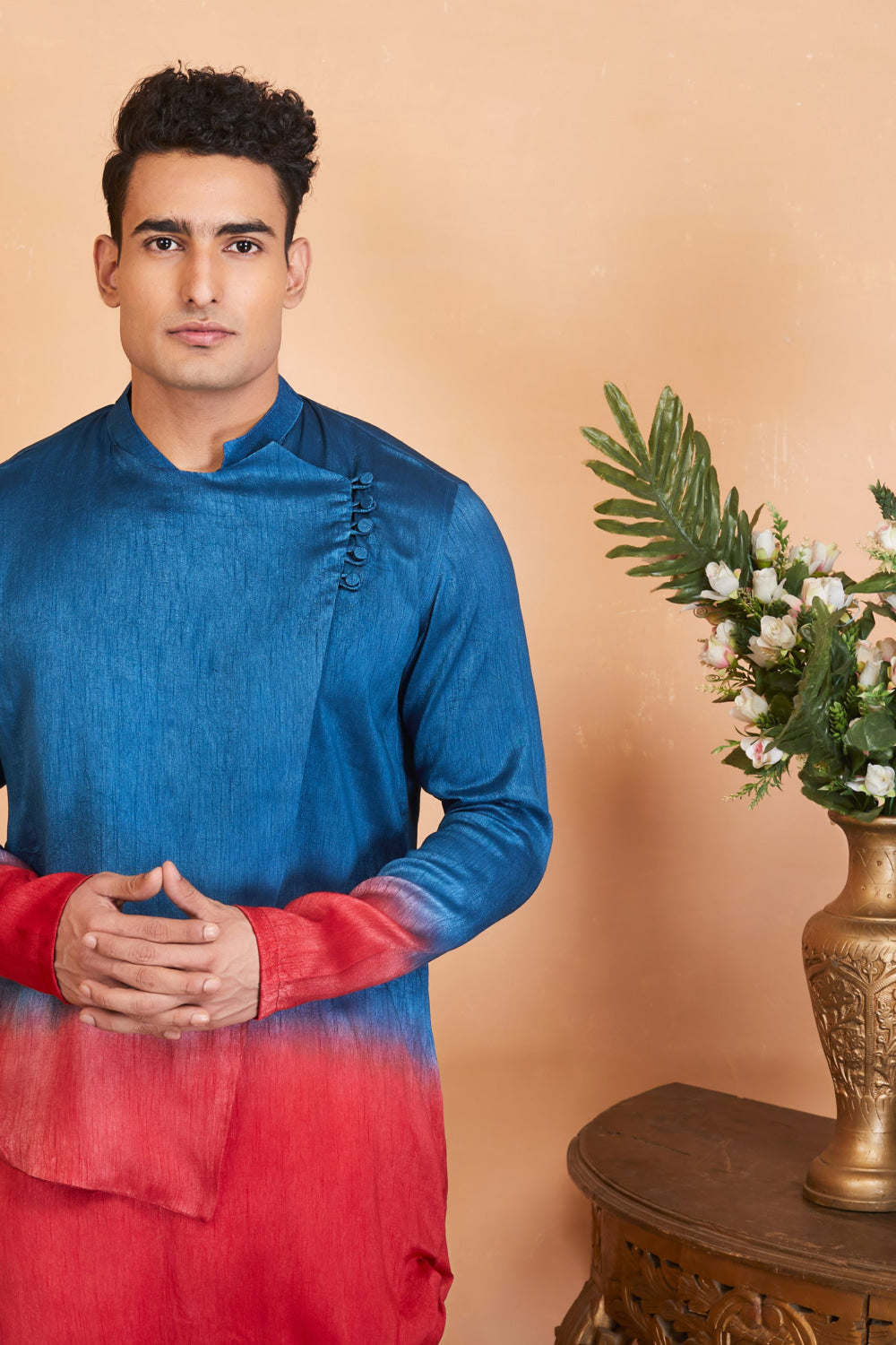 Radical Marino Ombre Kurta With Flap by Hilo Design