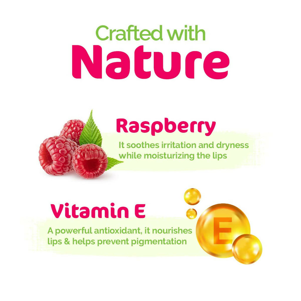 Mamaearth Vitamin E and Raspberry Tinted 100% Natural Lip Balm - Distacart