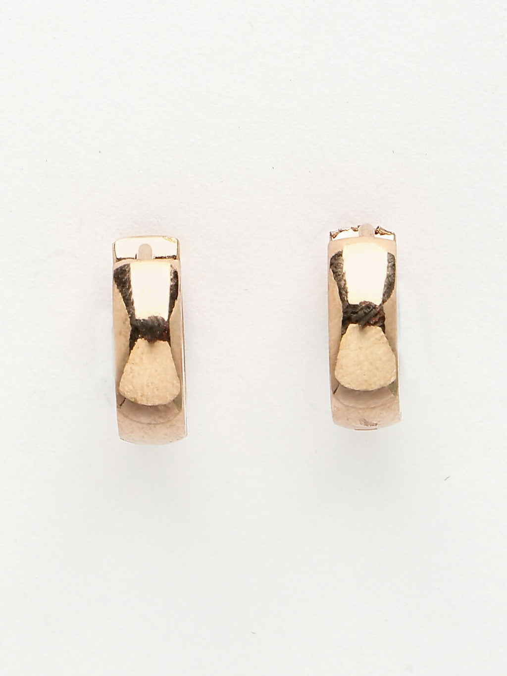 NVR Men's Rose Gold Stainless Steel Hoop Earrings - Distacart