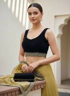 Joban Fashion Yellow Soft twill Net Party Wear Sarees - Distacart