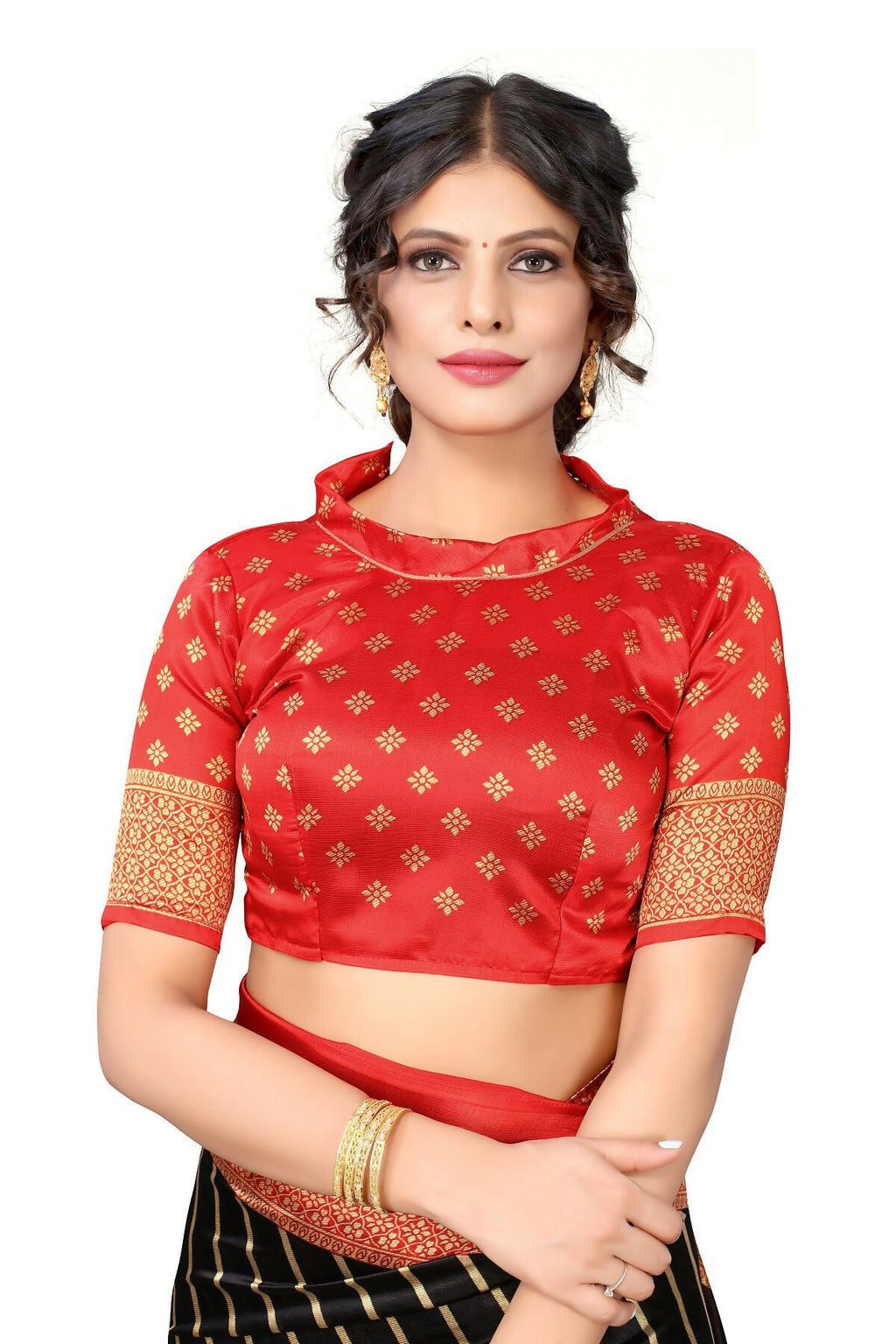 Vamika Black Printed Art Silk Saree