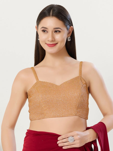 Joban Fashion Women Polyester Copper Stitched Blouse